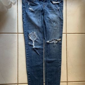 Dark Washed Ripped HOLLISTER Denim Jeans